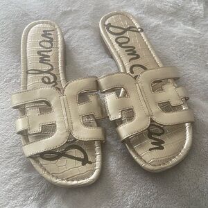 Sam Edelman Metallic light gold Slide Sandals